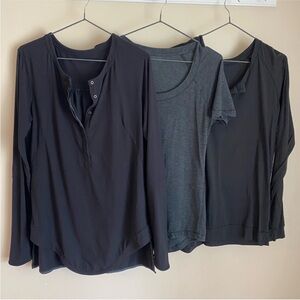 Women's Black Tops Set